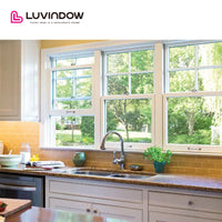 USA Virginia good quality  American Customized Thermal Insulation Aluminum Double Hung Windows,vertical windows by LUVINDOW
