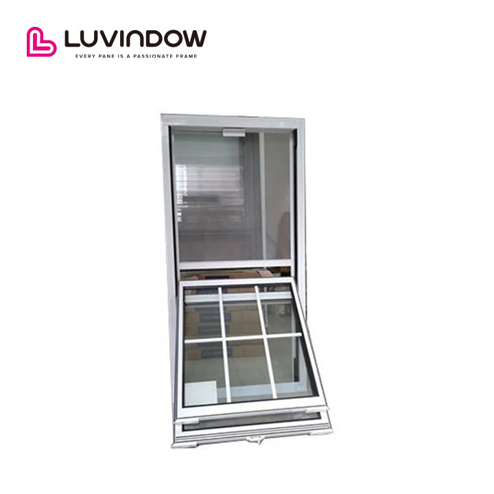 USA Virginia good quality  American Customized Thermal Insulation Aluminum Double Hung Windows,vertical windows by LUVINDOW