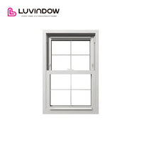 USA Virginia good quality  American Customized Thermal Insulation Aluminum Double Hung Windows,vertical windows by LUVINDOW