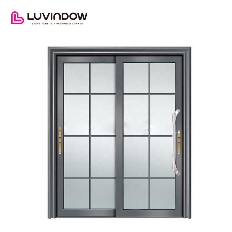 Grey Frame Commercial Lift-Sliding Door