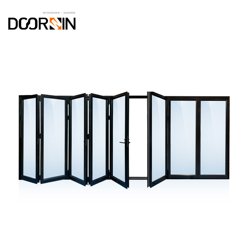 Cheapest China manufacturer thermal break Aluminum frameless interior sliding uk patio prices glass folding doors