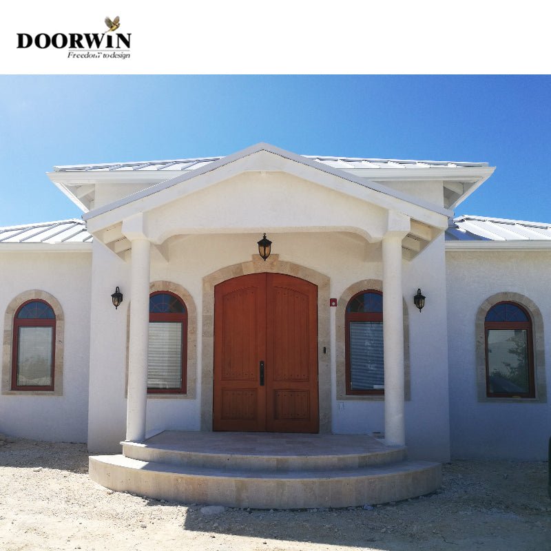 2018 Presell Product Carving Design Pattern Arched Deisgn with American Design Handle - China Entry Door, French Entry Door - Doorwin Group Windows & Doors