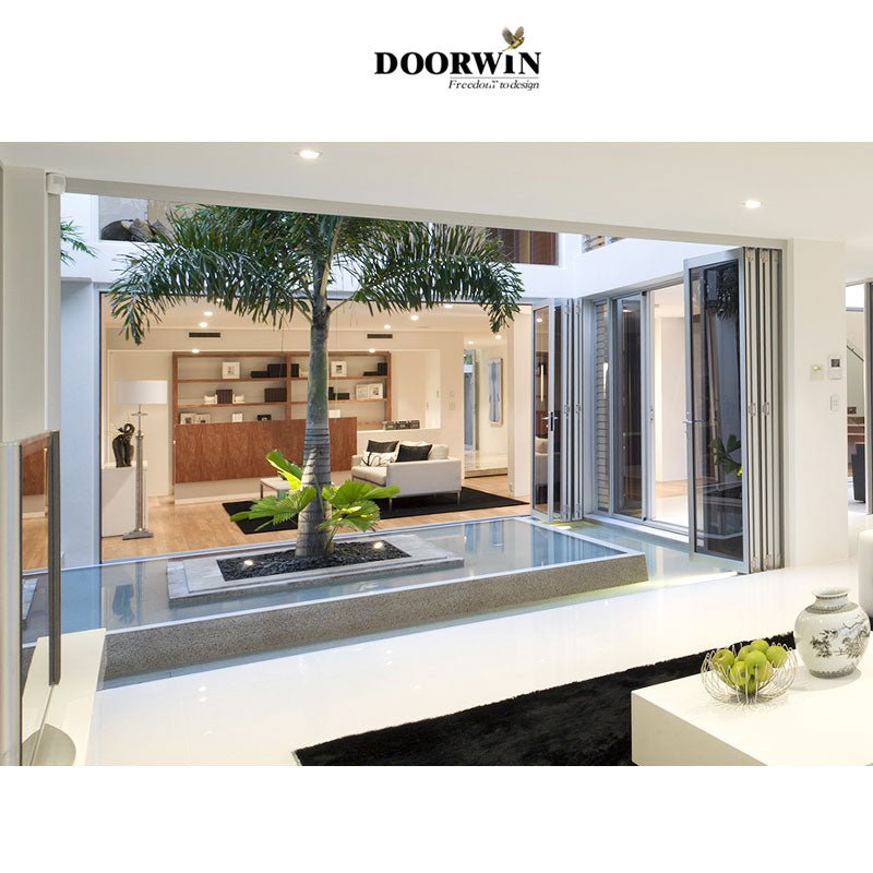 2022［ALUMINUM BI-FOLD DOOR］Latest Design Aluminum Alloy Insulated Bi Folding Door - China Folding Glass Door, Pella Folding Doors - Doorwin Group Windows & Doors