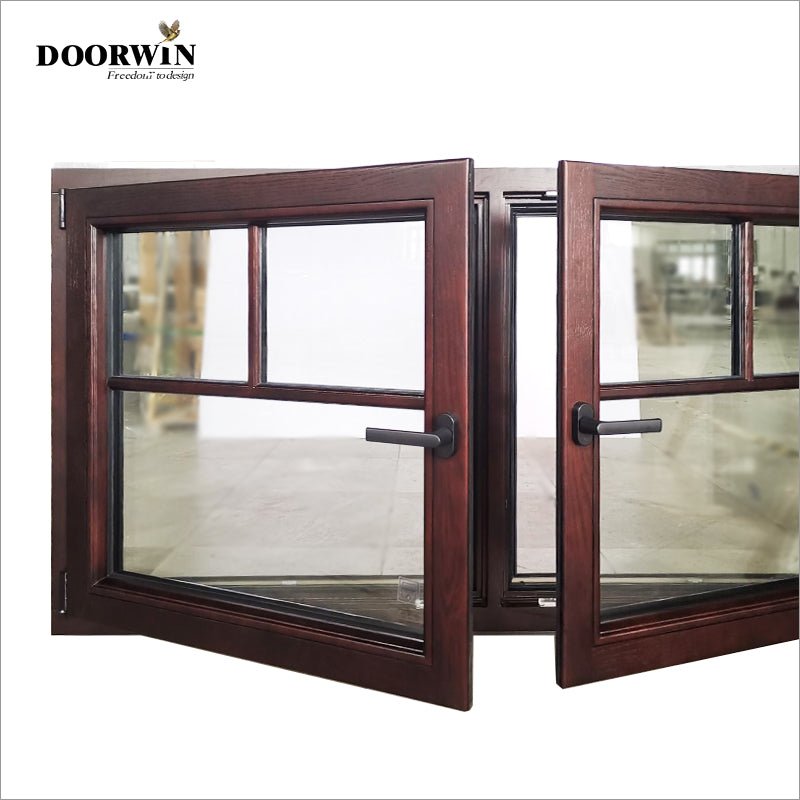 2022House Design OAK wood frame German hardware waterproof tilt and turn Window and doors - Doorwin Group Windows & Doors