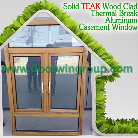 3D Red Oak Wood Grain Finishing Wood Color Casement Window, Aluminum Cladding Wood Quality Metal Window - China Window, Aluminum Window - Doorwin Group Windows & Doors