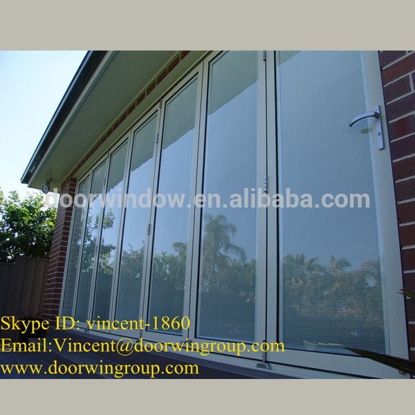 6 panel main entrance doors design white color bifolding door with IGCC/SGCC by Doorwin - Doorwin Group Windows & Doors