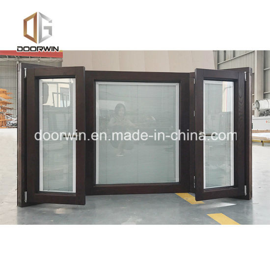 Aluminum Clad Wood Casement Window Built-in Blinds Integral Shutter Tilt and Turn Window for Afghan Client - China Aluminum Window, Wood Aluminum Window - Doorwin Group Windows & Doors
