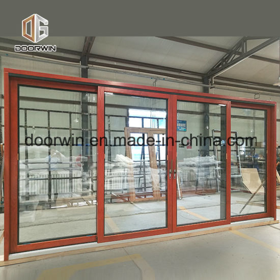 Aluminum Clading Solid Wood Gliding Door, Sliding Window American Standard Sliding Door in The Kitchen - China Commercial Automatic Sliding Glass Doors, Dorma Automatic Sliding Door - Doorwin Group Windows & Doors