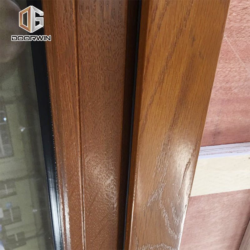 alu-clad oak wood French push out casement window - Doorwin Group Windows & Doors