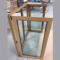 alu-clad oak wood French push out casement window - Doorwin Group Windows & Doors