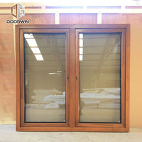 alu-clad oak wood French push out casement window - Doorwin Group Windows & Doors