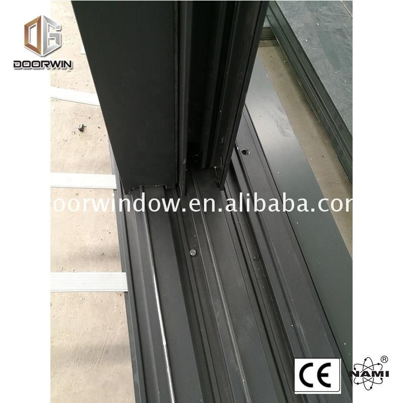 Aluminium frame corner dressing room sliding door with fly screen - Doorwin Group Windows & Doors