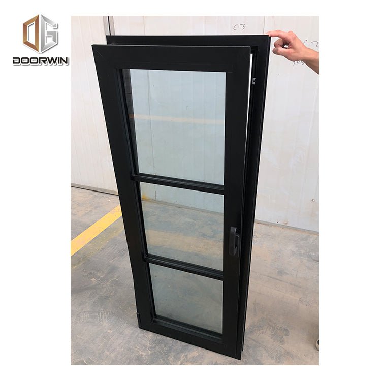 Aluminium frame windows with tempered glazing extrusion profile double glazed window - Doorwin Group Windows & Doors