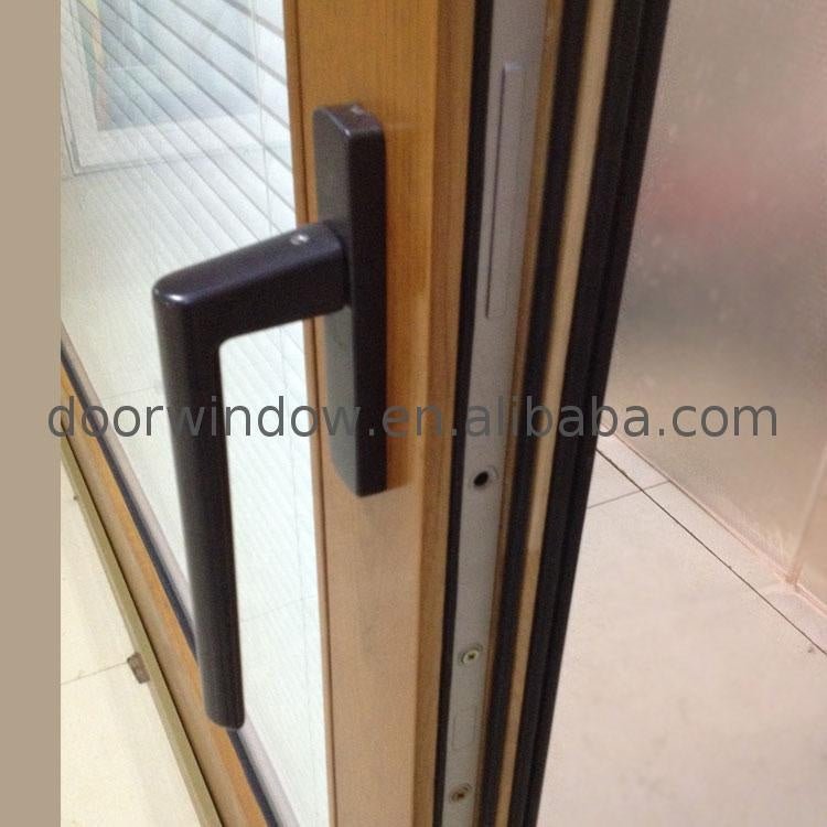 Aluminium profile sliding door 3 panel sliding shower aluminum wood door - Doorwin Group Windows & Doors