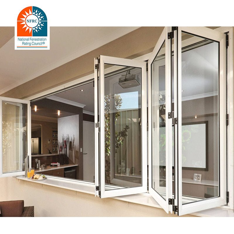 Aluminium tempered glass bifolding windows horizontal folding local window aluminium bifold window - Doorwin Group Windows & Doors