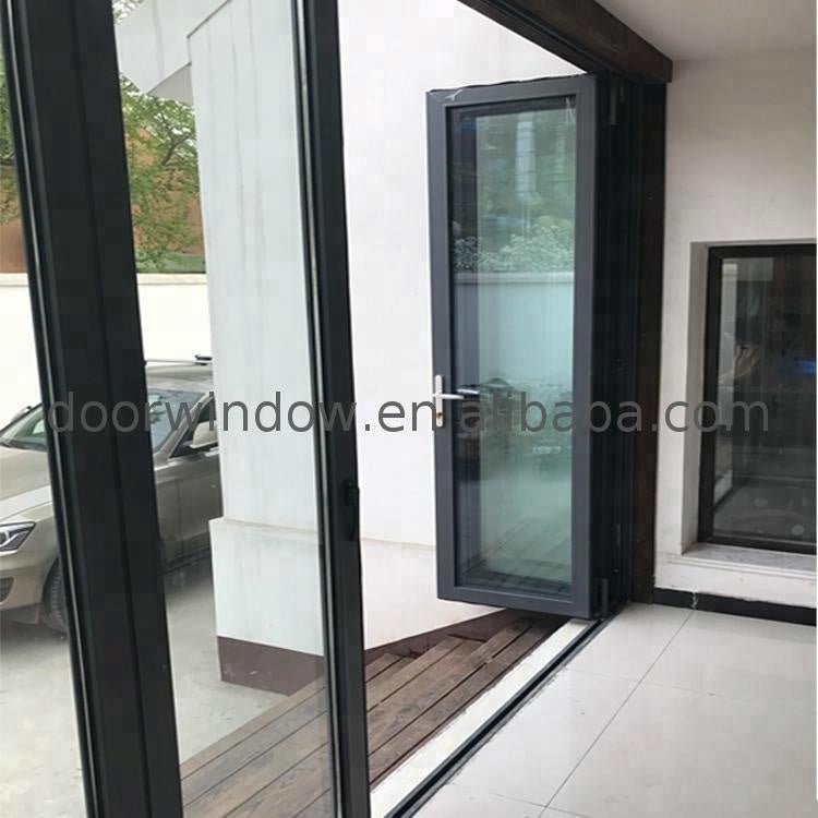 Aluminium vertical bi-folding doors grill design for house Accordion Hardware APRO folding door by Doorwin on Alibaba - Doorwin Group Windows & Doors