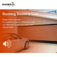 Aluminum alloy tempered frosted glass combination automatic lift garage door - Doorwin Group Windows & Doors