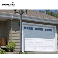 Aluminum alloy tempered frosted glass combination automatic lift garage door - Doorwin Group Windows & Doors