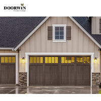 Aluminum alloy tempered frosted glass combination automatic lift garage door - Doorwin Group Windows & Doors