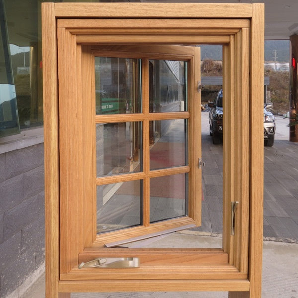 aluminum clad oak wood crank casement window for house by Doorwin - Doorwin Group Windows & Doors