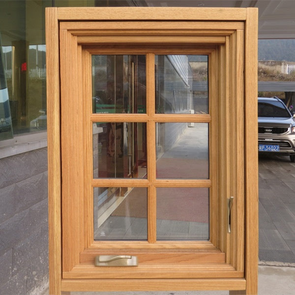 aluminum clad oak wood crank casement window for house by Doorwin - Doorwin Group Windows & Doors