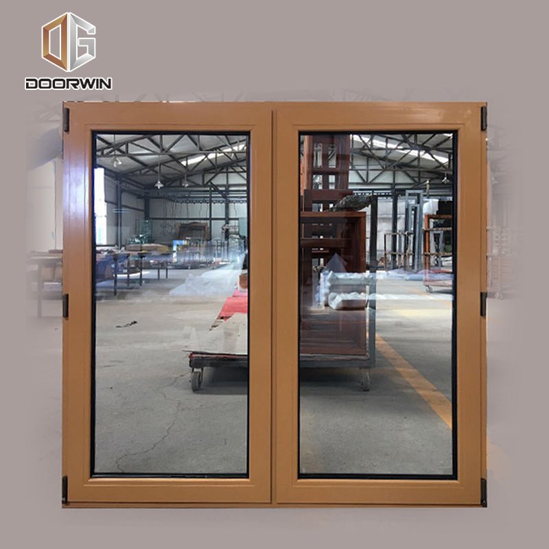Aluminum clad oak wood French push out casement window – Shandong ...