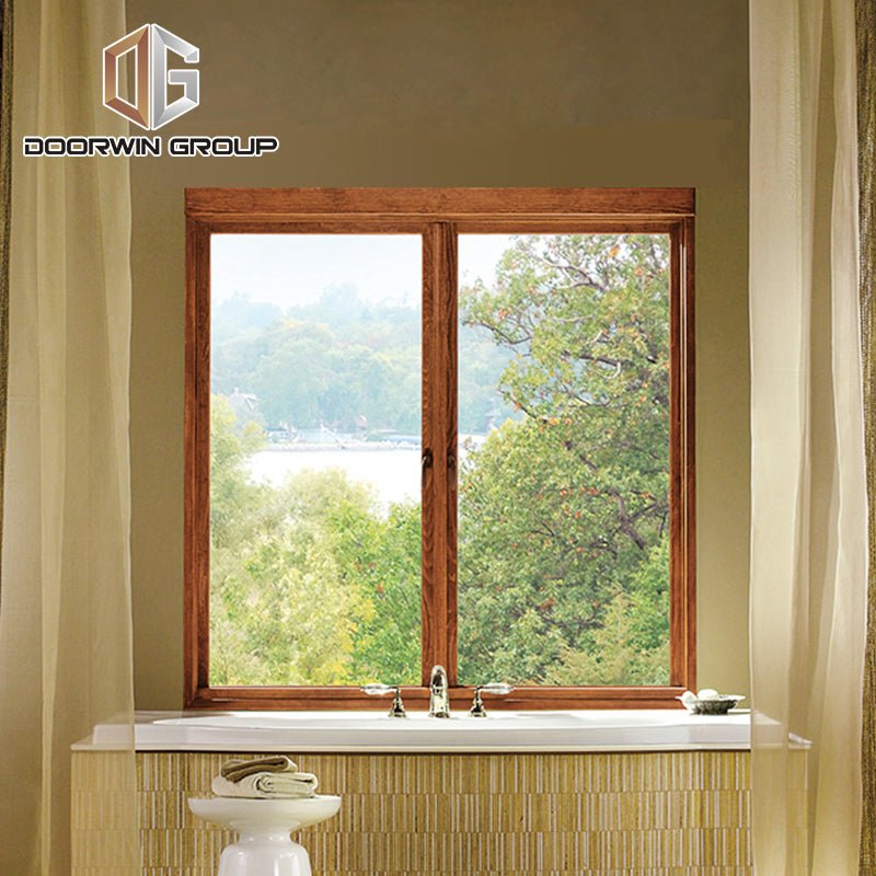 Aluminum clad oak wood French push out casement window - Doorwin Group Windows & Doors