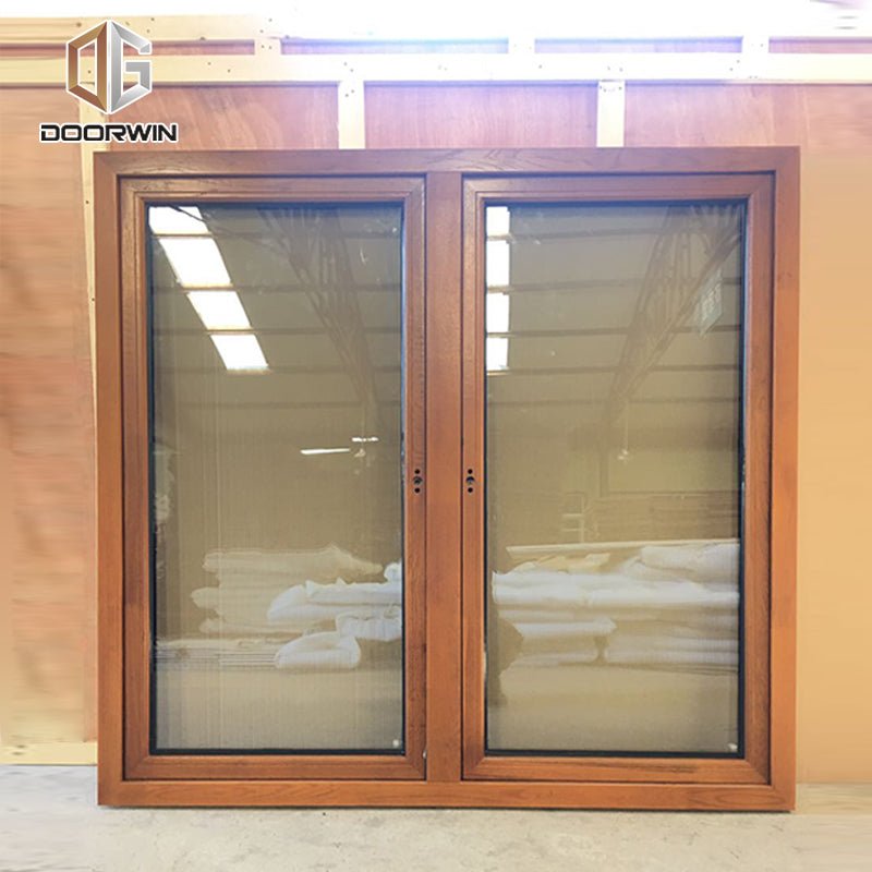 Aluminum clad oak wood French push out casement window - Doorwin Group Windows & Doors