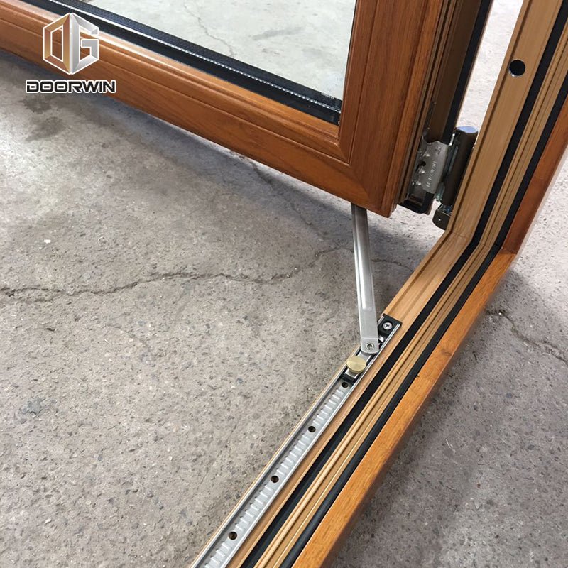 Aluminum clad oak wood French push out casement window - Doorwin Group Windows & Doors