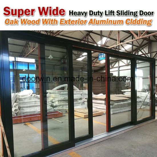 Aluminum Clad Oak Wood Heavy Duty Lift Sliding Door - China Corner Sliding Door, Heavy Duty Sliding Door Lock - Doorwin Group Windows & Doors
