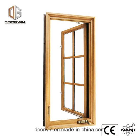 Aluminum Clad Solid Oak Wood Casement Window, American Casement Window with Foldable Crank Handle - China Window Grill Design India, Window and Door Grill Design - Doorwin Group Windows & Doors
