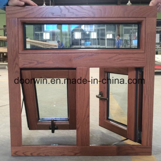 Aluminum Cladding Solid Wood Window - China America Standard Commercial Using Awning Windows, American Style Awning Window with Flyscreen - Doorwin Group Windows & Doors