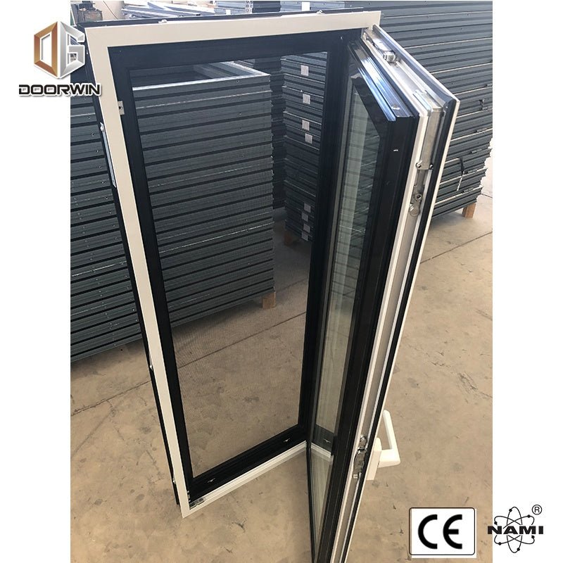 Aluminum double opening sides casement window with mosquito screen - Doorwin Group Windows & Doors