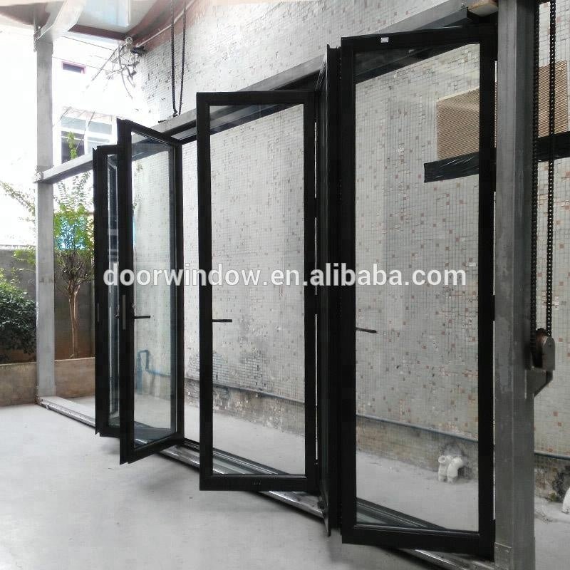 Aluminum profile bifolding door modern folding garage glass doors by Doorwin on Alibaba - Doorwin Group Windows & Doors