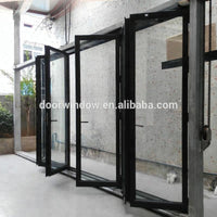 Aluminum profile bifolding door modern folding garage glass doors by Doorwin on Alibaba - Doorwin Group Windows & Doors