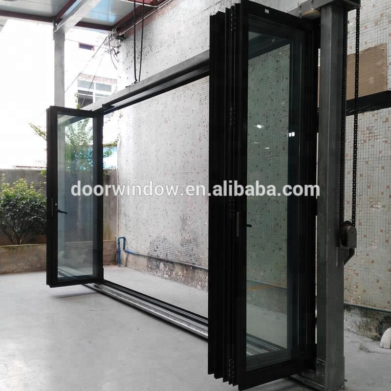 Aluminum profile bifolding door modern folding garage glass doors by Doorwin on Alibaba - Doorwin Group Windows & Doors