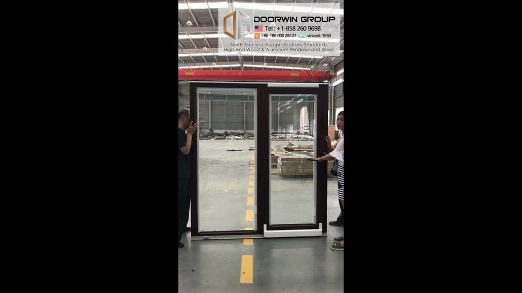 aluminum wood frosted glass tilt sliding door - Doorwin Group Windows & Doors