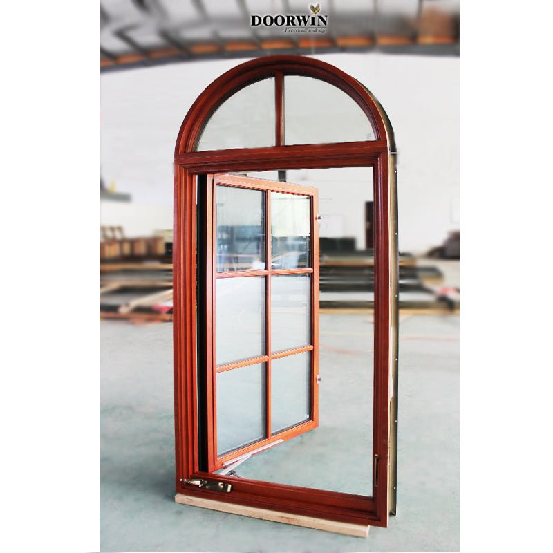 America NFRC standard Low-E glass radiation protection made in China top supplier push out swing wooden aluminum windows - Doorwin Group Windows & Doors