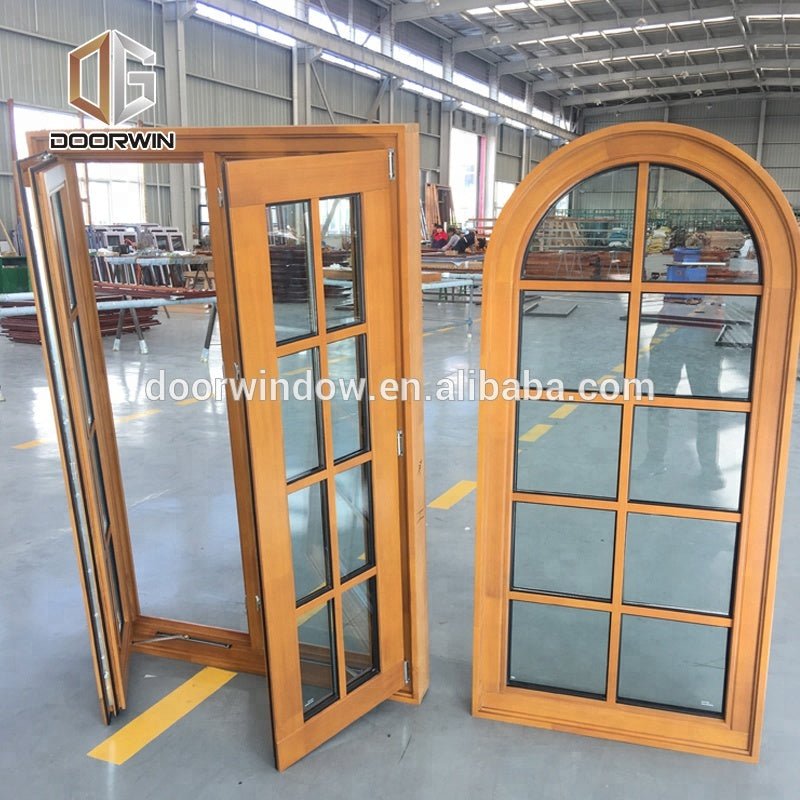 American aama nfrc pine larch wood IGCC glass grill design fixed corner windows double french push out windowby Doorwin - Doorwin Group Windows & Doors