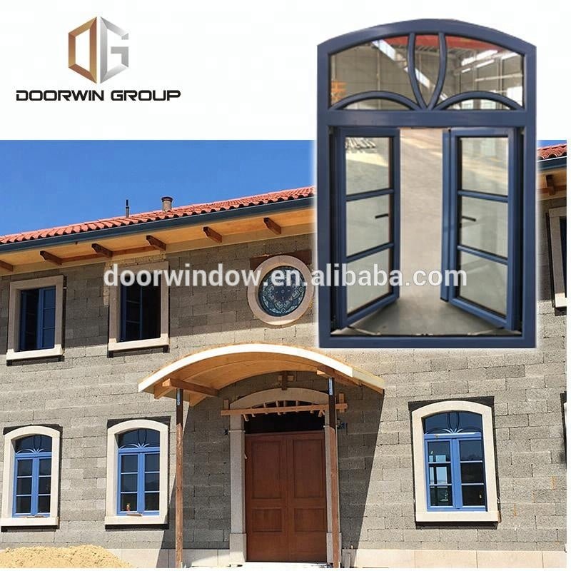 American arched top double layer tempered glass windows with grille design by Doorwin - Doorwin Group Windows & Doors