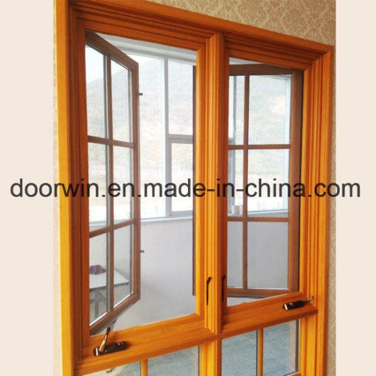 American Casement and Awning Window with Foldable Crank Handle, Timber Window with Exterior Aluminum Cladding - China Sash Window, Grill Design - Doorwin Group Windows & Doors