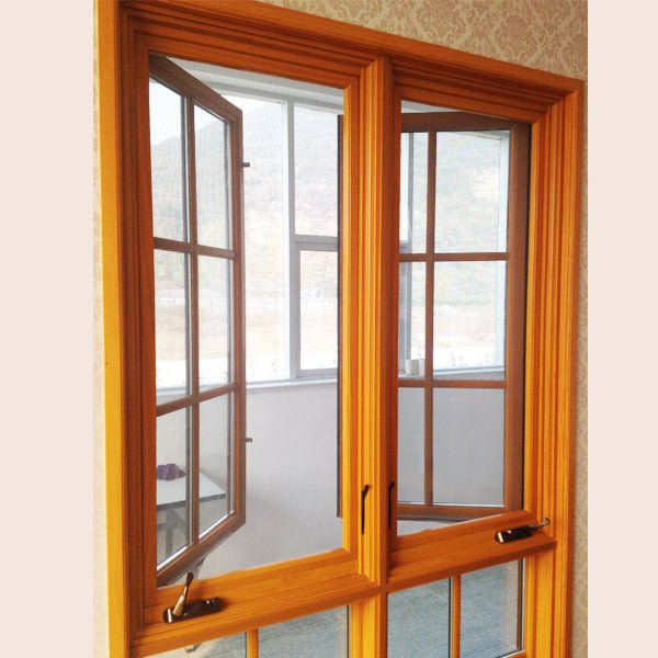 American Casement and Awning Window With Foldable crank handle, Timber Window With Exterior Aluminum Cladding02 - Doorwin Group Windows & Doors