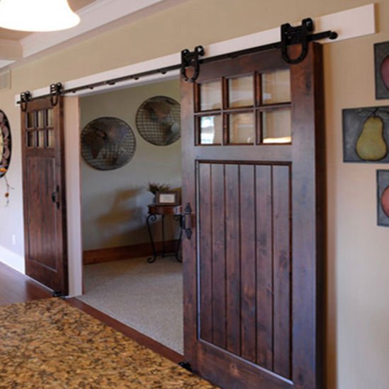 American Design Solid Wood Doors for Hotel Interior Sliding Barn Door - China Wooden Door, Interior Door - Doorwin Group Windows & Doors