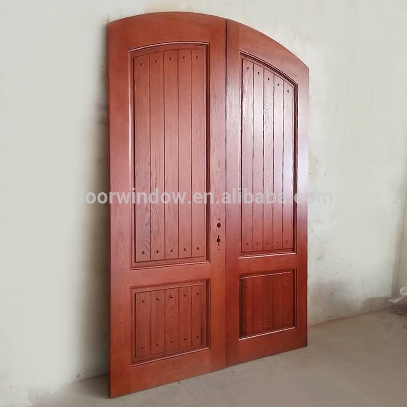 American doors New Design oak teak Wooden Round Top solid wood arched double antique carved doorsby Doorwin - Doorwin Group Windows & Doors