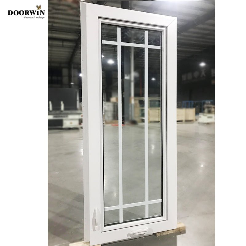 American hot sales vinyl thermal break aluminium double hung large pvc upvc windows for bathroom - Doorwin Group Windows & Doors