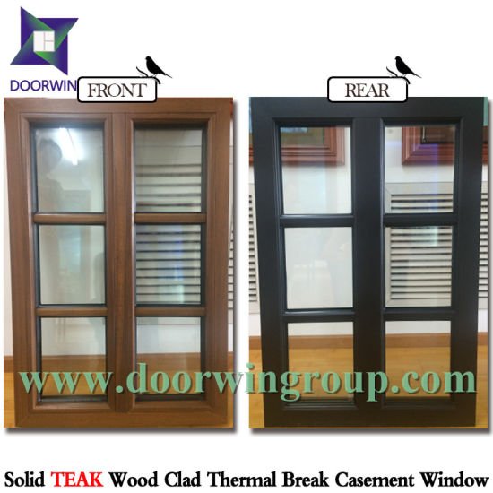 American Popular Style Solid Oak/Teak Wood Aluminium Windows - China Aluminium Window, Wood Aluminium Window - Doorwin Group Windows & Doors