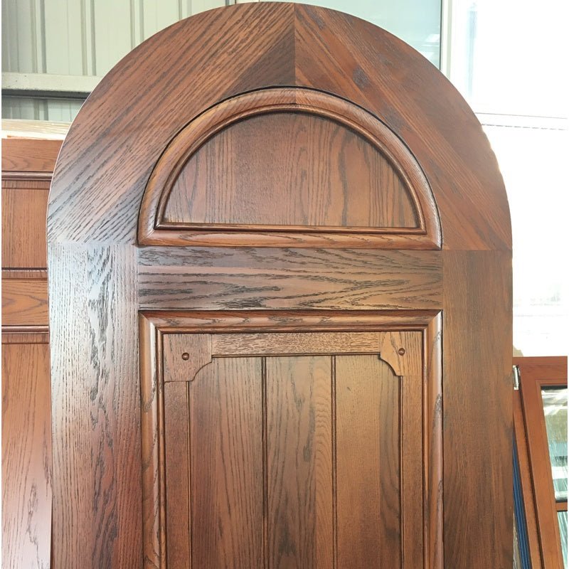american red oak knotty alder pine cherry teak wood arched top Carving Design Wooden Simple Interior simple bedroom doorby Doorwin - Doorwin Group Windows & Doors