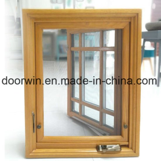 American Style Aluminum Clad Oak Wood Casement Windwow with Glass Panels Window and Foldable Crank Handle - China Grill Design Crank Window, American Crank Window - Doorwin Group Windows & Doors