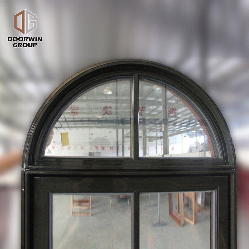American-Style-Casement-Window-With-Foldable Crank Handle, Round-Top Window - Doorwin Group Windows & Doors