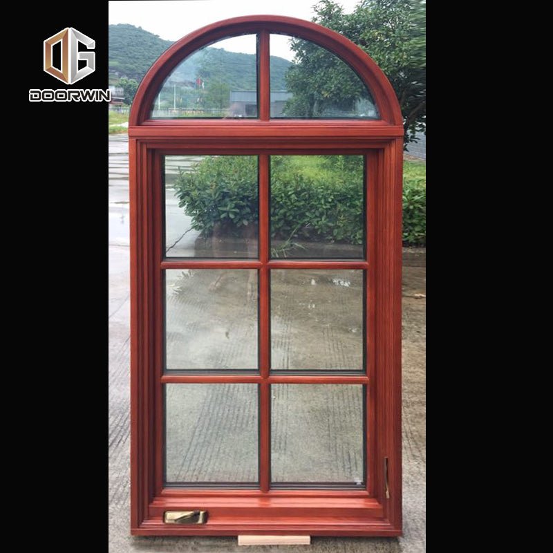 American-Style-Casement-Window-With-Foldable Crank Handle, Round-Top Window - Doorwin Group Windows & Doors